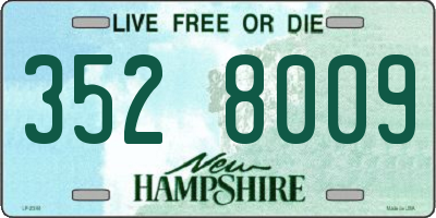 NH license plate 3528009