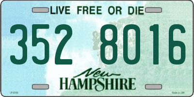 NH license plate 3528016