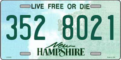 NH license plate 3528021