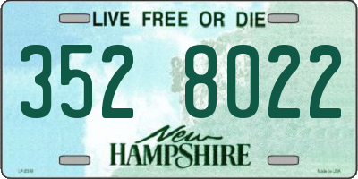 NH license plate 3528022