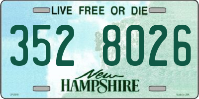 NH license plate 3528026