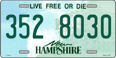 NH license plate 3528030