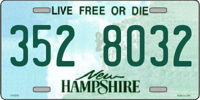 NH license plate 3528032