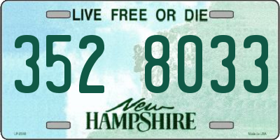 NH license plate 3528033