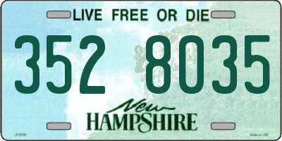 NH license plate 3528035