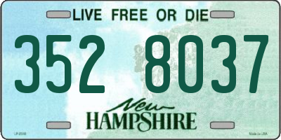 NH license plate 3528037
