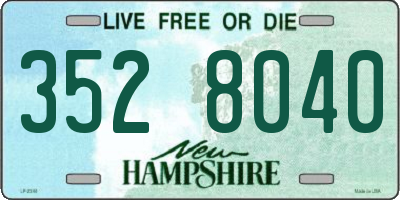 NH license plate 3528040