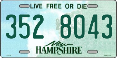 NH license plate 3528043