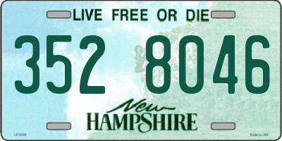 NH license plate 3528046