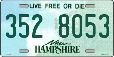 NH license plate 3528053