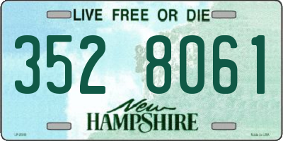 NH license plate 3528061