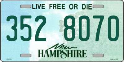 NH license plate 3528070