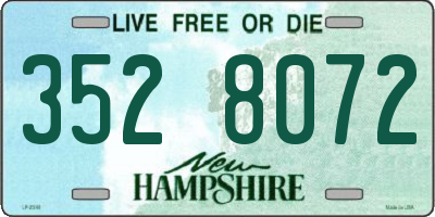 NH license plate 3528072