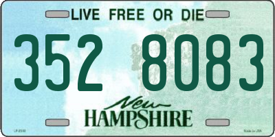 NH license plate 3528083