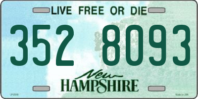 NH license plate 3528093