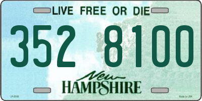 NH license plate 3528100