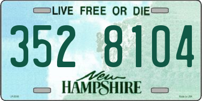NH license plate 3528104