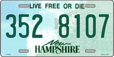 NH license plate 3528107