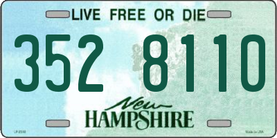 NH license plate 3528110