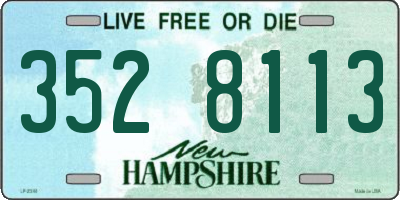 NH license plate 3528113