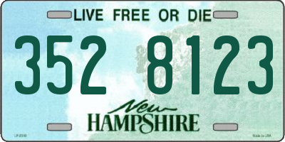NH license plate 3528123