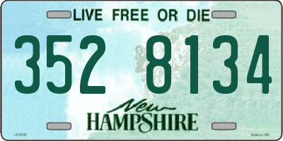 NH license plate 3528134