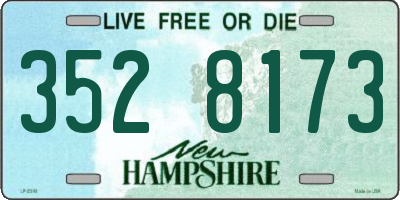 NH license plate 3528173