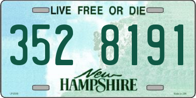 NH license plate 3528191
