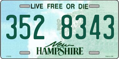 NH license plate 3528343