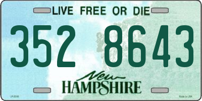 NH license plate 3528643