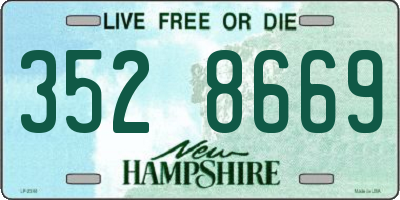 NH license plate 3528669