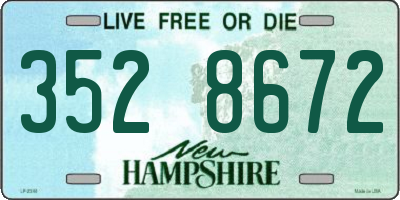 NH license plate 3528672