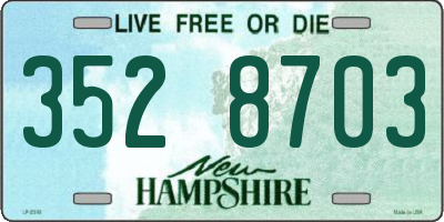 NH license plate 3528703