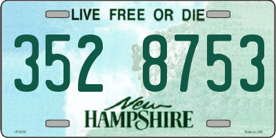 NH license plate 3528753