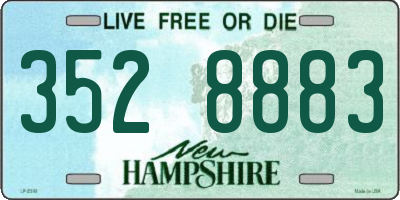 NH license plate 3528883