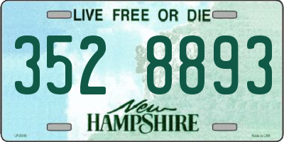 NH license plate 3528893