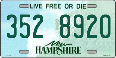 NH license plate 3528920