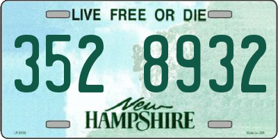 NH license plate 3528932