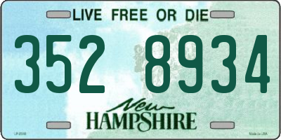 NH license plate 3528934