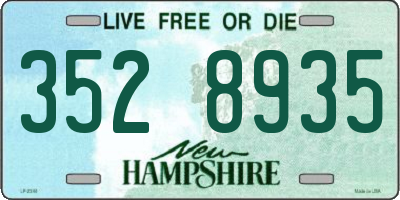 NH license plate 3528935