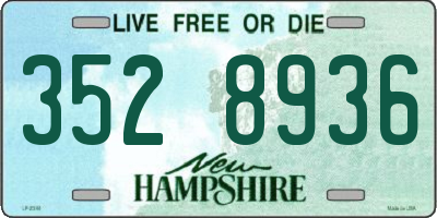 NH license plate 3528936
