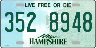 NH license plate 3528948