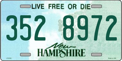 NH license plate 3528972