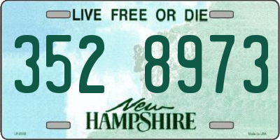 NH license plate 3528973