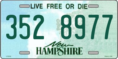 NH license plate 3528977