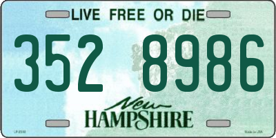NH license plate 3528986