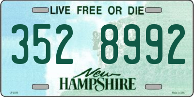 NH license plate 3528992