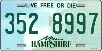 NH license plate 3528997