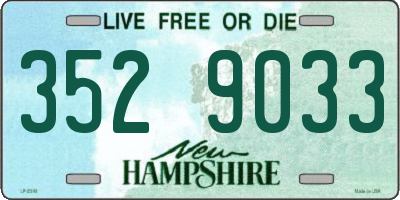 NH license plate 3529033