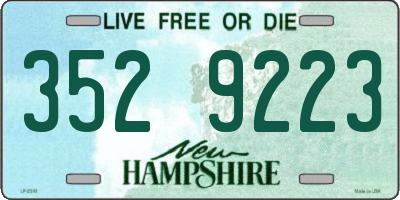 NH license plate 3529223